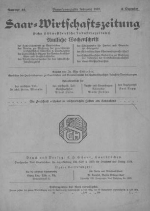 Nummer 35: 6. Dezember 1919