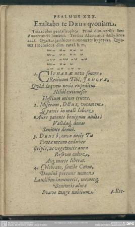 Psalmus XXX. Exaltabo te Deus quoniam