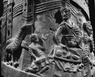 Lazarus, Bernwardsäule, Dom zu Hildesheim