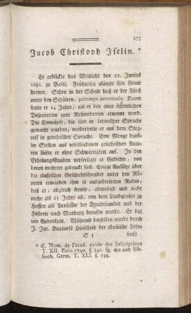Jacob Christoph Iselin.