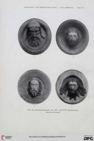 Vier St. Johannis-Schüsseln des XV. und XVI. Jahrhunderts