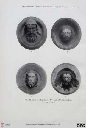 Vier St. Johannis-Schüsseln des XV. und XVI. Jahrhunderts