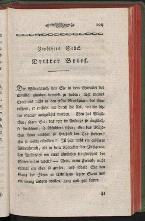 Zwölftes Stück. Dritter Brief