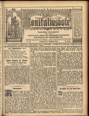 Erste Ausgabe vom Sonntag, den 01. Dezember 1912.