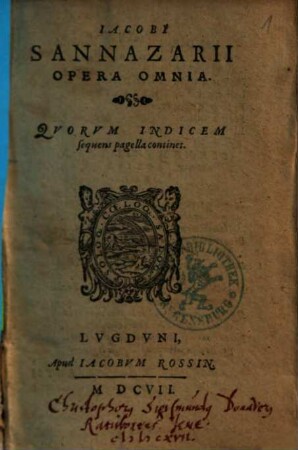 Iacobi Sannazarii Opera Omnia