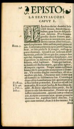Epistola Beati Iacobi.