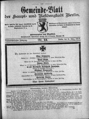 1918,13: Nr. 13, 31. März 1918