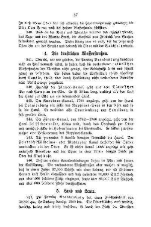 4. Die künstlichen Wasserstraßen
