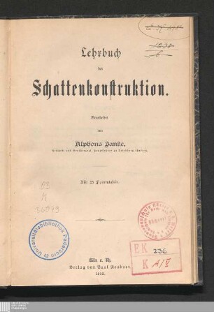Lehrbuch der Schattenkonstruktion