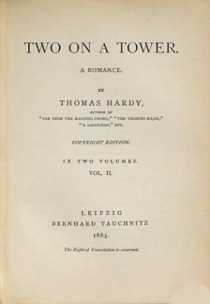 Two on a tower : a romance, 2