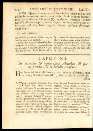Caput XII. De perpetuis & temporalibus actionibus, & quae ad heredes, & in heredes transeunt