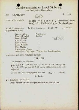 Weiher, Felix