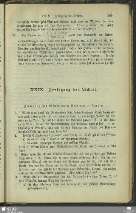 XXIX. Zerlegung des Lichtes