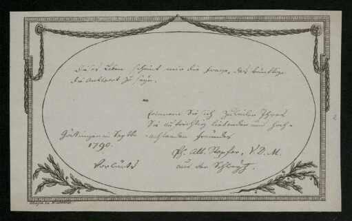 Philipp Albert Stapfer, Göttingen, September 1790
