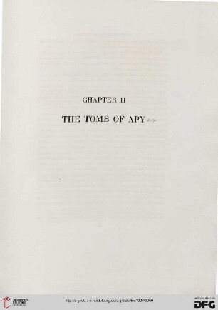 Chapter II: The tomb of Apy
