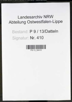 Sterberegister Standesamt Datteln