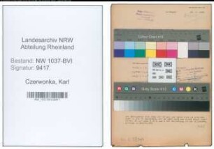 Entnazifizierung Karl Czerwonka , geb. 21.04.1915 (Spediteur)