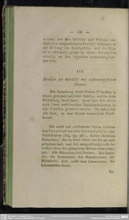 112. Familien der Gewächse mit zusammengesetzten Blumen