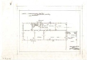 Gsaenger, Gustav; München - Obermenzing; Wohn- und Ladenhaus Vogt - Entwurf (Grundriss EG)