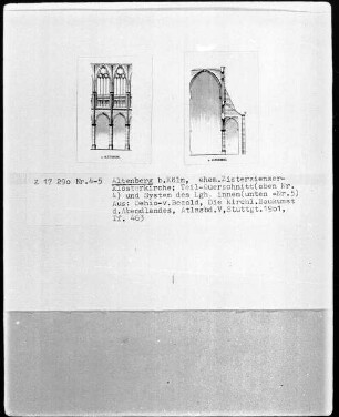 Altenberger Dom, Teilquerschnitt und System des Langhauses