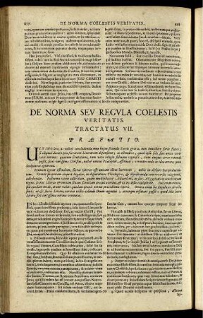 De Norma Seu Regula Coelestis Veritatis. Tractatus VII.