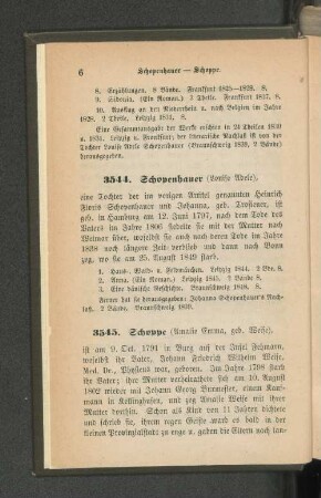 3545. Schoppe (Amalie Emma, geb. Weise)