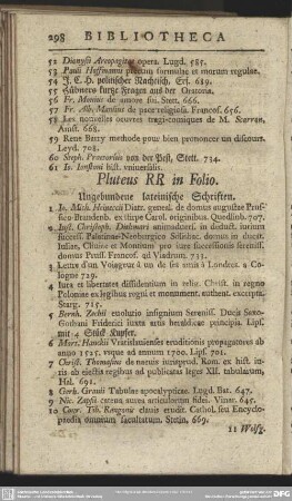 Pluteus RR in Folio