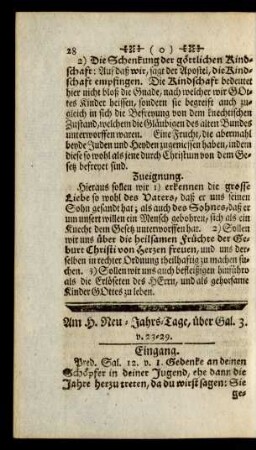 Am H. Neu-Jahrs-Tage, über Gal. 3. v. 23-29.
