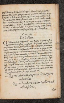 Cap. X. De Poëtis.