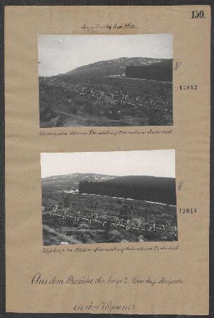 Kleinberg rechts: Blick von Feldwache 3 auf Hochwald und Buchenkopf