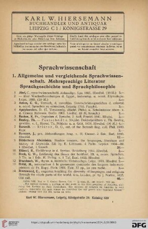 Sprachwissenschaft (Nr. 1 - 1236)
