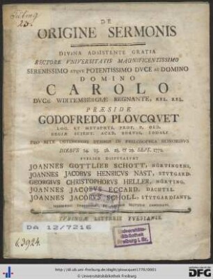 De Origine Sermonis