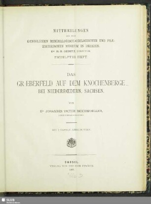 12.1897: Mittheilungen aus dem Königlichen Mineralogisch-Geologischen und Prähistorischen Museum in Dresden