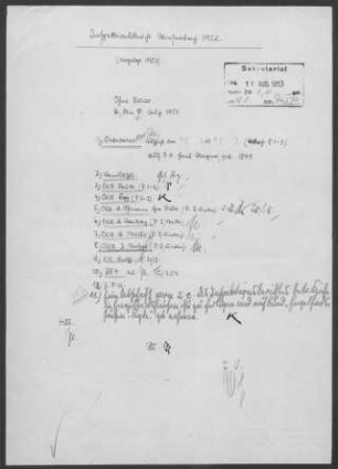 Wiesenbach: Inspektionsbericht 1952