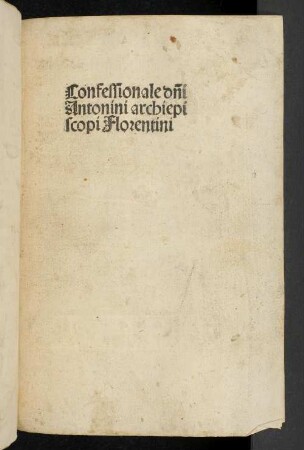 Confessionale "Defecerunt". Mit Titulus de restitutionibus.