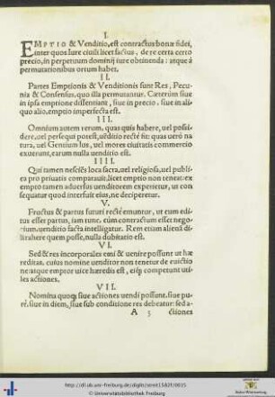Assumptiones De Emptione Et Venditione