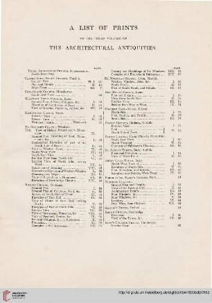 List of prints to the third volume
