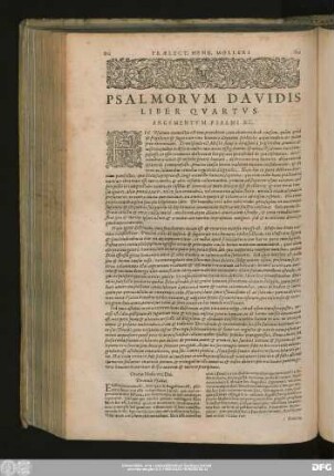 Psalmorum Davidis Liber Quartus.
