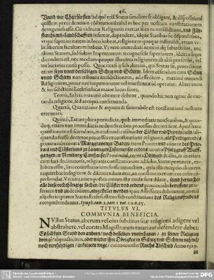 Titulus VI. Communia Beneficia