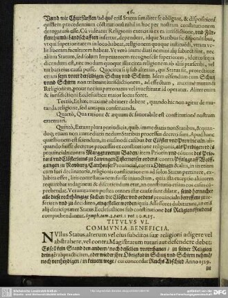 Titulus VI. Communia Beneficia