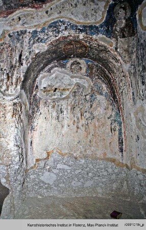 Die Ausmalung der Vorhalle : Fragment eines Erzengels, Figuren mit Nimbus segnend
