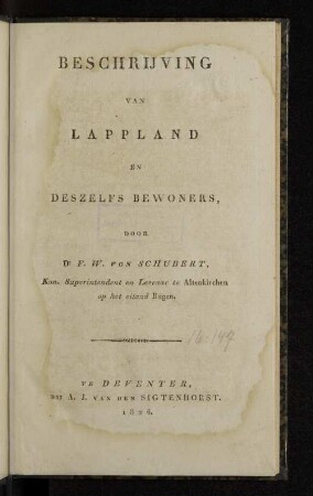 Beschrijving van Lappland en deszelfs bewoners