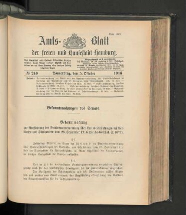 No. 240, 5. Oktober 1916