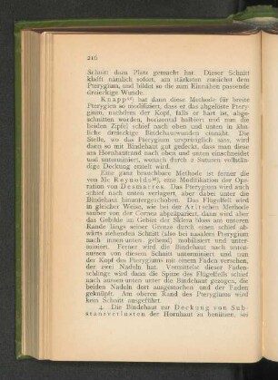 4. Deckung der Substanzverlusten der Hornhaut durch Bindehaut.