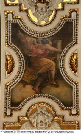 Dekoration mit Darstellungen von Engeln mit den Arma Christi, Engel mit Geißelsäule