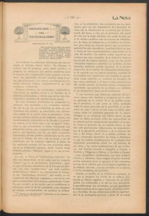 Definición del nacionalismo : Meditación 4ª.
