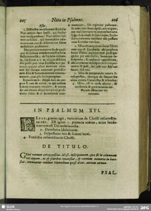 In Psalmum XVI. Psalmus XVI.