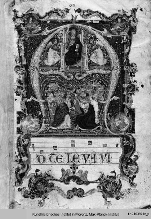 Graduale C aus San Domenico, Perugia : Initale I mit Pantokrator und Propheten