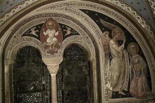 Südwand: Verkündigung an Maria und thronendes Christuskind