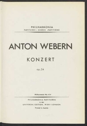 Konzert : op. 24